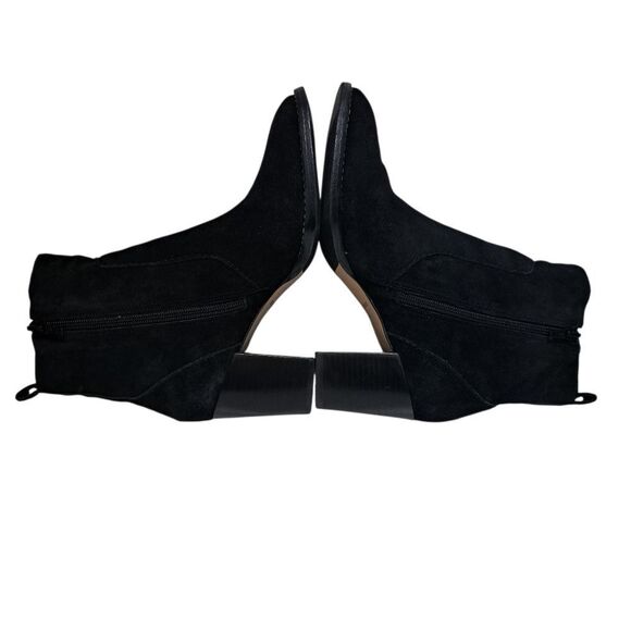 Bernardo Norwich Leather Suede Western Goth Ankle Boots Black Size 7 - Picture 7 of 13